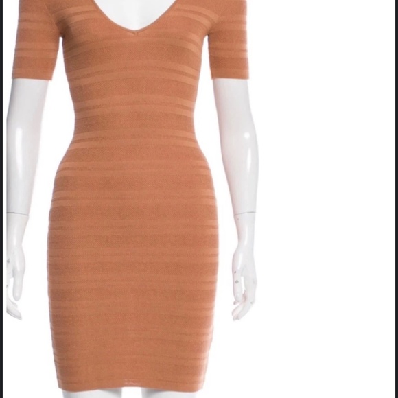 NWT! Torn x Ronny Kobo Cathy Pointelle Knit Dress Medium Caramel Color - Picture 2 of 7